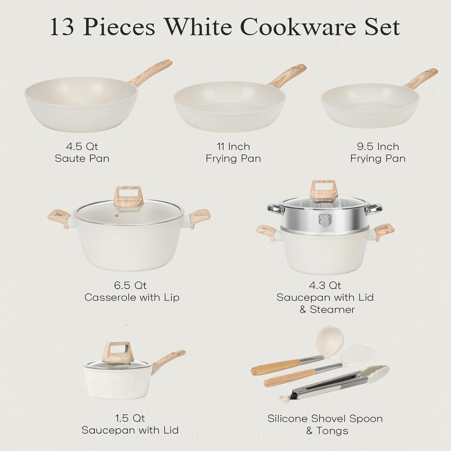 Cookware Cooking Pots and Pans: SODAY Non-Stick Set for Reliable and Efficient Cooking