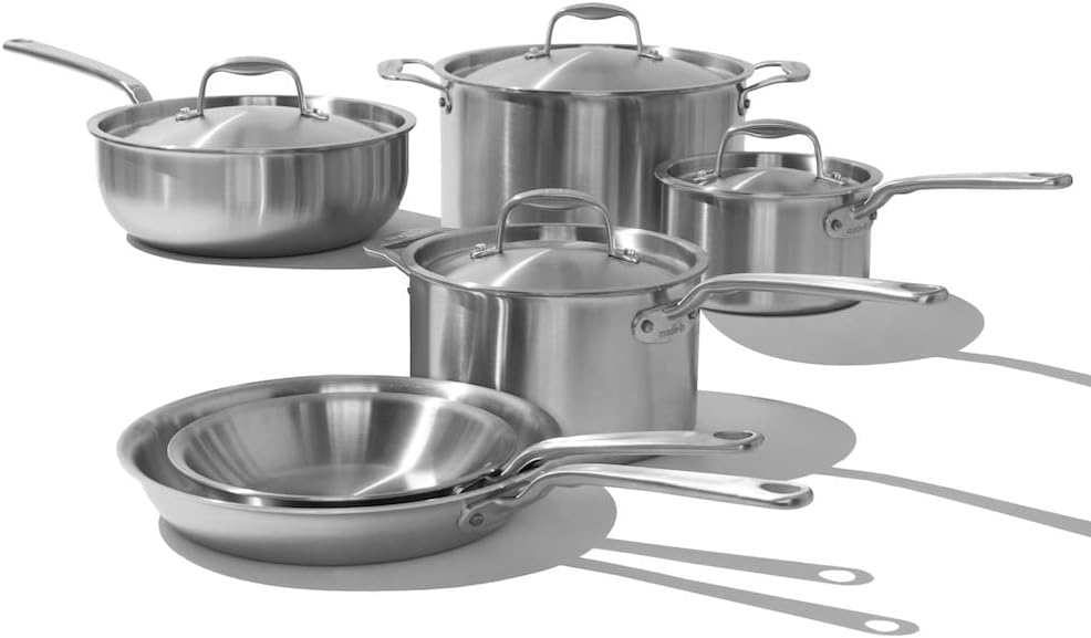 Cookware Stainless Steel Set – Elevate your cooking with the Made In 10 Piece: 5 reasons to buy